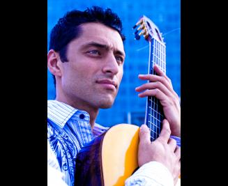 Rouzbeh with his guitar 