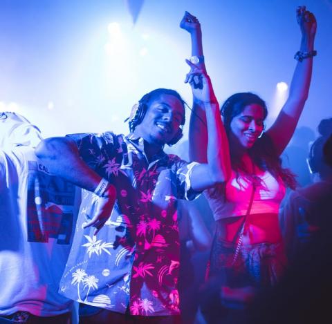 People dancing at a party